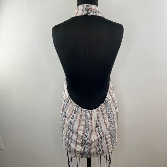 NWT by Anthropologie Cream Multi Knit Backless Halter Neck Sleeveless Top XL NEW - Picture 4 of 7